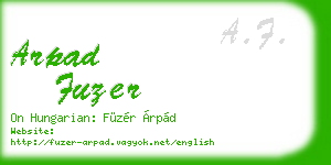 arpad fuzer business card